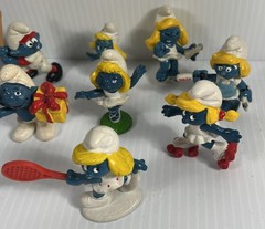 Vintage Smurfs Lot Of 11! Peyo Schleich Collectible Figures. 70’s mostly 80’s.