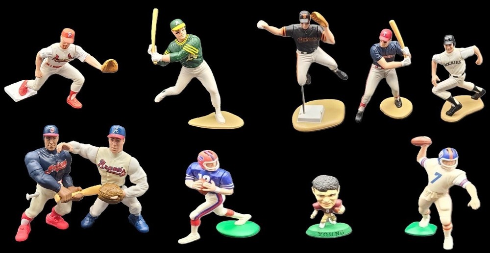 Vintage Starting Lineup Lot Baseball & Football Stars Lot (Player Names Listed)