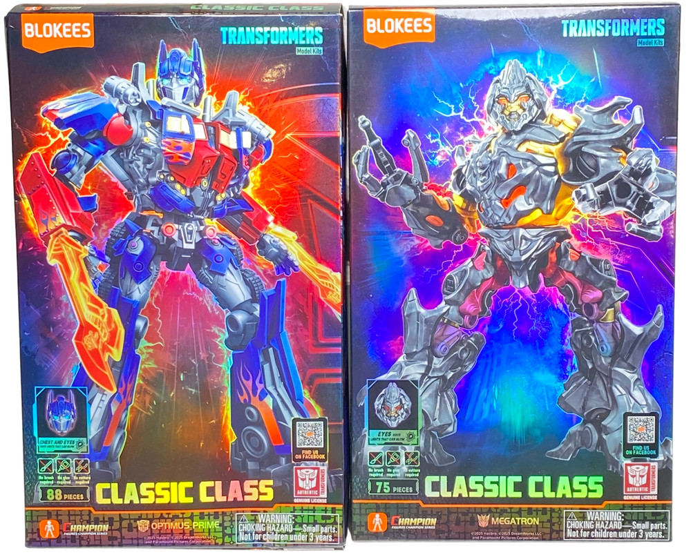 BLOKEES TRANSFORMERS CLASSIC CLASS OPTIMUS PRIME & MEGATRON 2007 Movie 2 Figures