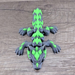 Crystal Wolf 3D Articulated Flexi Fidget Toy Gift- Collectible Desk Pet