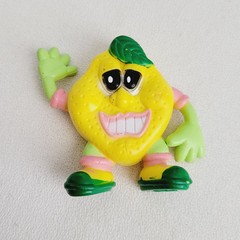 Lot of 2 ReaLemon Juice Advertising Lemon Head 2″ figures (read description)