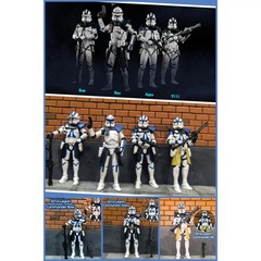 3.75 Inch Clone Trooper 1/18 501st 104th Wolffepack 212th Cody Action