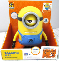 Despicable Me 3 Minion Talking Mel Poseable 15 Sayings Plastic 1 Eye New Rare Q