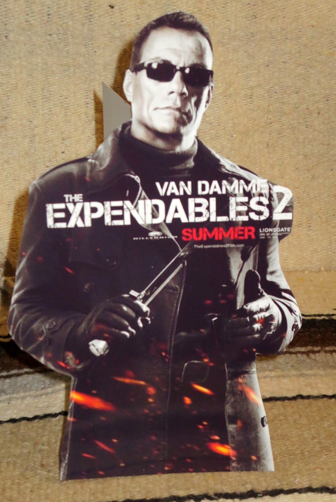 Expendables 2 -Jean-Claude Van Damme Color Figure Tabletop Display Standee 10.5″