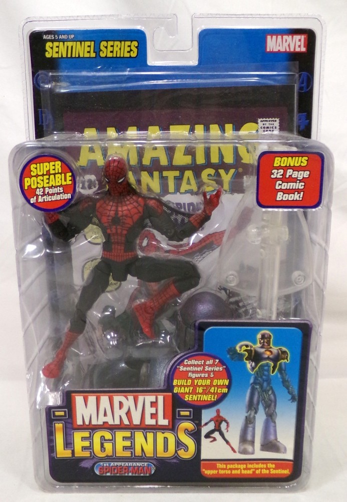 Marvel Legends Sentinel BAF 1st Appearance Spider-Man 6″ Figure ToyBiz 2005 New