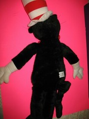 Vtg. MACYS DR. SEUSS~CAT IN THE HAT~ 30″ PLUSH DOLL W/ BOOK (1995) MACYS