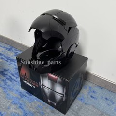 Iron Man MK5 Voice-control Mask – Autoking 2025 Black Electronic Wearable Helmet