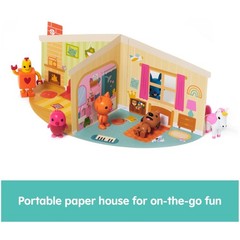 Figurine Pack with 6Toy Figures and Folding Playhouse Kids Toys for Boys & Girls