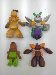 Vintage 2002 Hasbro Medabots Metabee Gold Warbandit Emperor & Kre-O Rhinox LOT