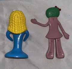 Gumby Friends Lot of 2 Goo And Minga Pink And Blue