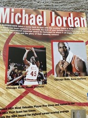 NBA Michael Jordan Then & Now 4 Figures 1999 Chicago Bulls N Carolina All Stars