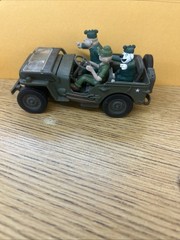 Vintage Mattel Hanna-Barbera Yogi Bear Boo Boo 1/32 Willys Jeep Military Vehicle