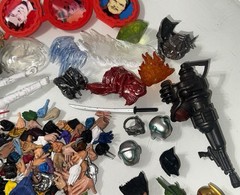 Huge Lot Of Marvel Legends & DC McFarlane Figure Heads Hands Weapons & More