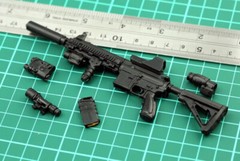 1:6 Scale Model Assembly Assault rifle Gun 4D Black HK416 For 12″ Figure ~