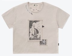 Hirono Living Wild – Song of the Polar Sea Casual Knitted Cuff Hem T-Shirt