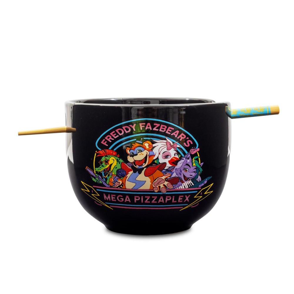 Five Nights At Freddy’s Mega Pizzaplex 20-Ounce Ramen Bowl and Chopstick Set