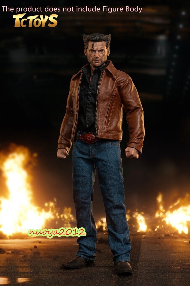 1:6 Wolverine Logan Man Head Hands Clothes For 12″ Male Action Figure Body Toys