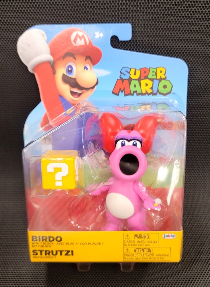 Super Mario BIRDO WITH QUESTION ? BLOCK 4 Inch Articulated Figure Jakks Pacific