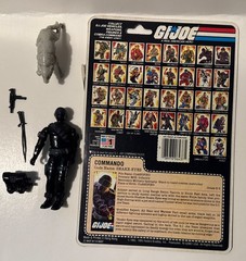 1985 Snake Eyes & Timber Wolf with File Card with full backcard GI Joe Figure
