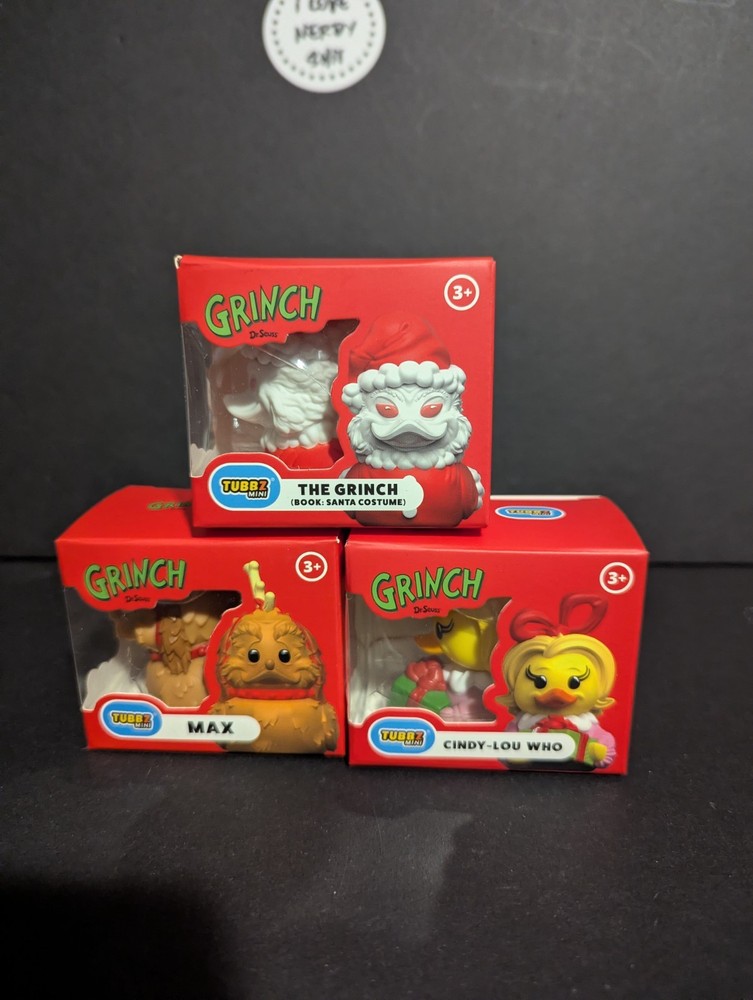 Mini Tubbz Cosplaying Ducks – The Grinch (Book Santa) / Cindy Lou Who / Max