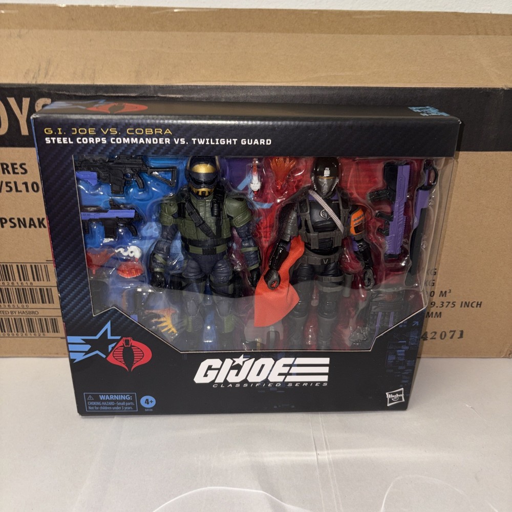 G.I Joe Classified Series Steel Corps Commander VS Twilight Guard 6″ 2Pk Minty