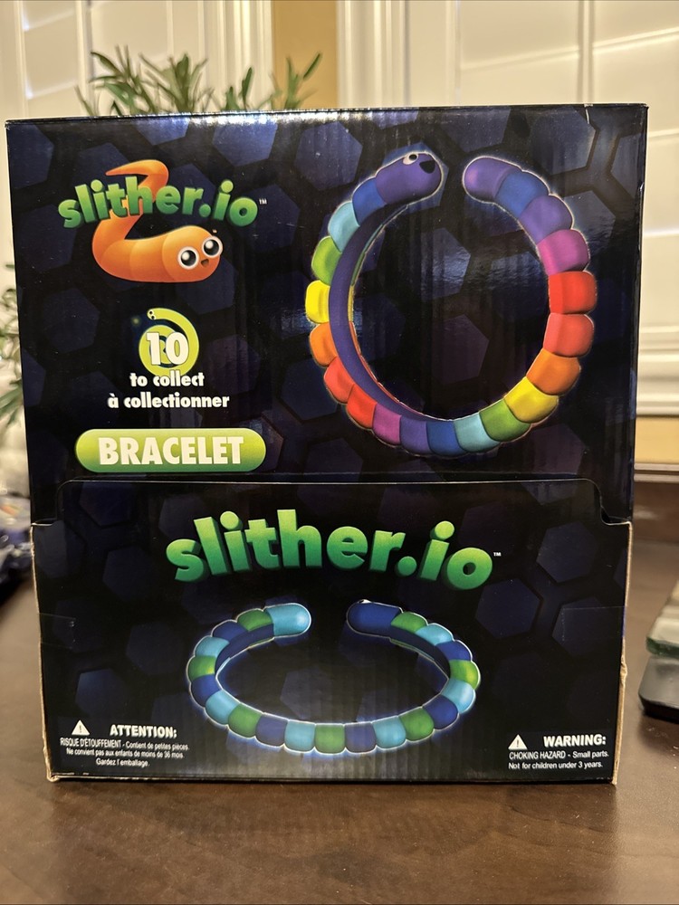 Slither.io Box Of 24 Worm (2016) Bonkers Toy Fidget Bracelet Comes With Box