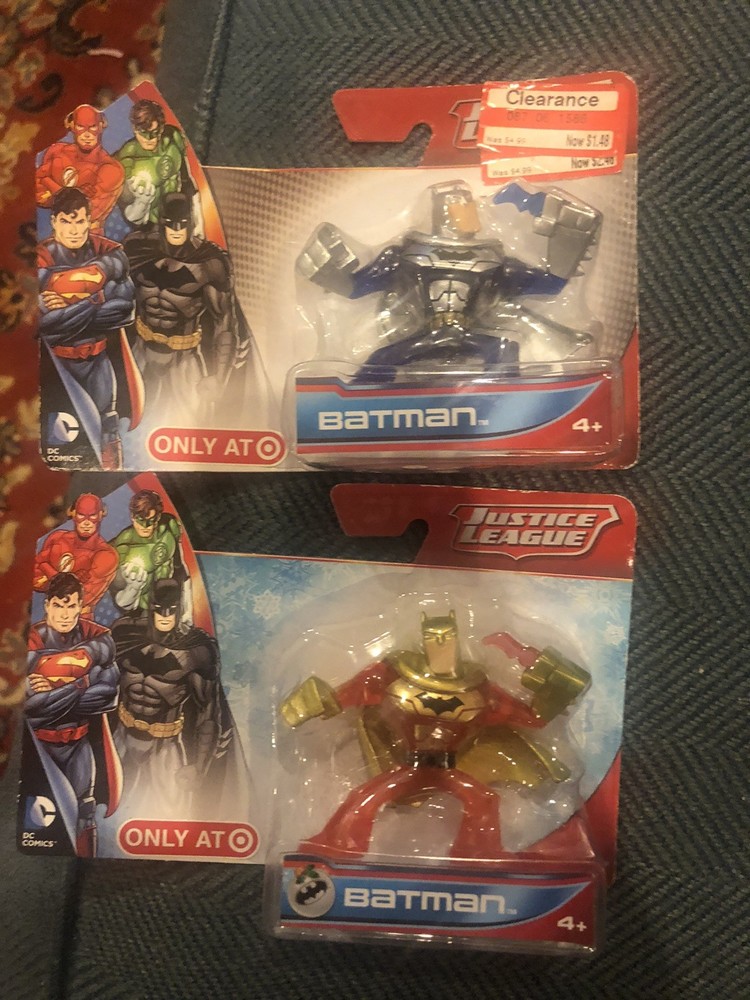 Unopened Red And Blue Mattel 2013 Justice League Batman Mini Figures Pair Target