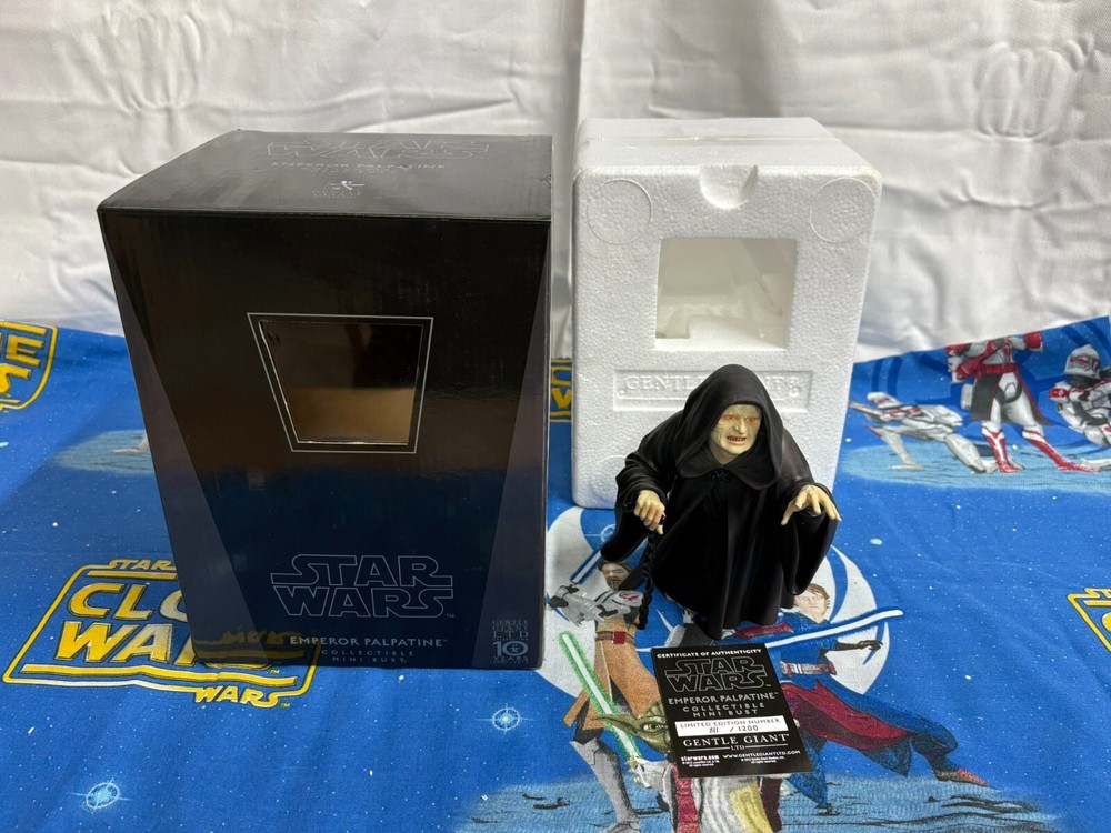 Star Wars Gentle Giant ROTJ Emperor Palpatine Mini Bust Statue #811 or 1200