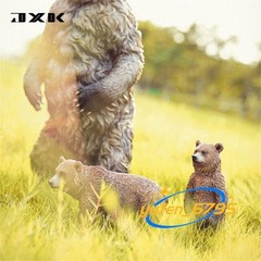 JXK 1/6 Fierce Brown Bear Figure Animal Model Scene GK Decoration Gift Toys New