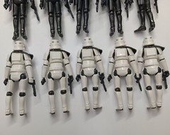 lot of 10 Hasbro Star Wars Shadow Stormtrooper Black Troopers figure w gun 3.75″