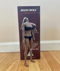 JIAOUDOLL 1/6 Super-Flexible Seamless Large Bust Body African Dark Skin Tone USA