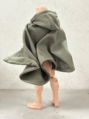 SU-TAC-C-GRN: 1/12 Military Green Tactical Hooded Poncho for 6″ Action Figures