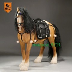 Shire Horse Resin 1/6 Figure Animal Model Handicraft Ornaments Decor Toys Gift