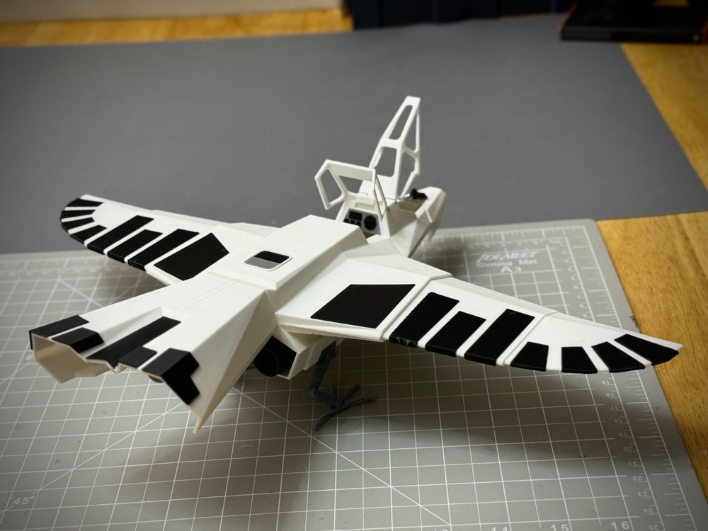 Buck Rogers Warhawk Hawk Ship Model 11in. (BLACK & WHITE)