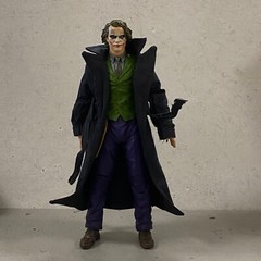 PB-MF-LTC2-BLK: Custom Black Fabric Long Coat for 7″ McFarlane WWE Action Figure