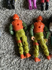 1980’s Lot Of 12 Full Figures 2 For Parts. Lanyard Cobra Light Foot, Skidmark