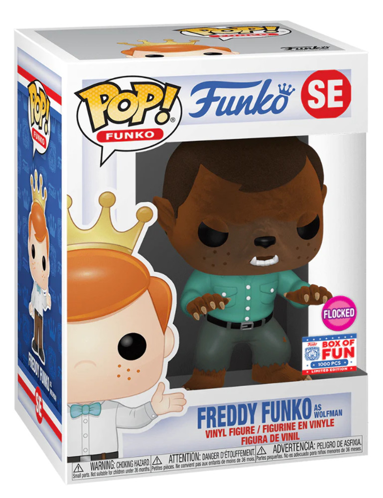 FUNKO POP! SE FREDDY FUNKO AS WOLFMAN (FLOCKED) (LE 1000) 2021 RARE ***