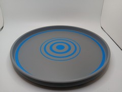 Retro Original Tron style identity disk full size (power-up) Grey/Blue ID Disc