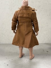SU-CH-LTC-GB-BRN: 1/12 Brown Wired Trench Coat for 6″ action figure