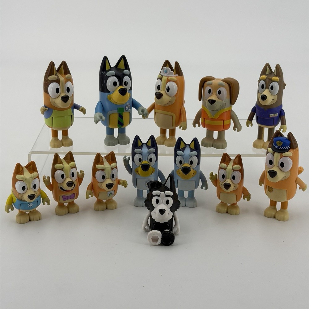 Bluey and Friends Action Mini Figures Lot of 13 Assorted Disney Bingo