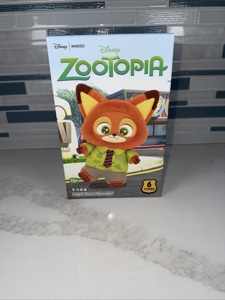 MINISO Disney Zootopia Series Vinyl Plush Pendant Blind Box- Authentic Sealed