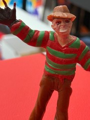 Vintage Super Monstruos Freddy Krueger Figure 1990s Spain KO Horror Toy ANOES