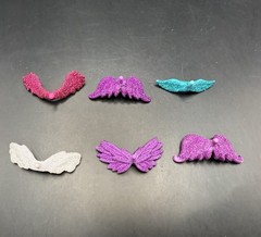 Tic Tac Toy XOXO Blip Friends Glitter Figures & Pets – LOT OF 6 With 2 Wings
