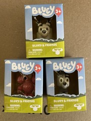 Bluey & Friends Muffin Socks Coco 3 Figure Moose Toys Box Lot Disney Plus Set 25