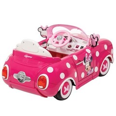 Disney Minnie Mouse Convertible Car 6 Volts Electric Ride-On Ages 3+ Years Huffy