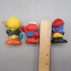 Sesame Street 2010 Hasbro 3” Figures Lot Big Bird Guitar Groover Fireman Elmo