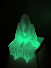 Glow In The Dark Sitting Ghost/Dementor Figurine, , 3D Printed-About 6 in Tall..