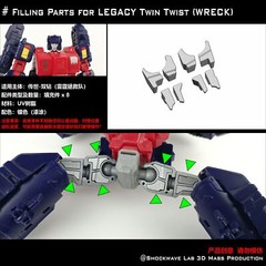 Shockwave Lab Filling Parts Upgrade Kit For Legacy United Evolution Kingdom