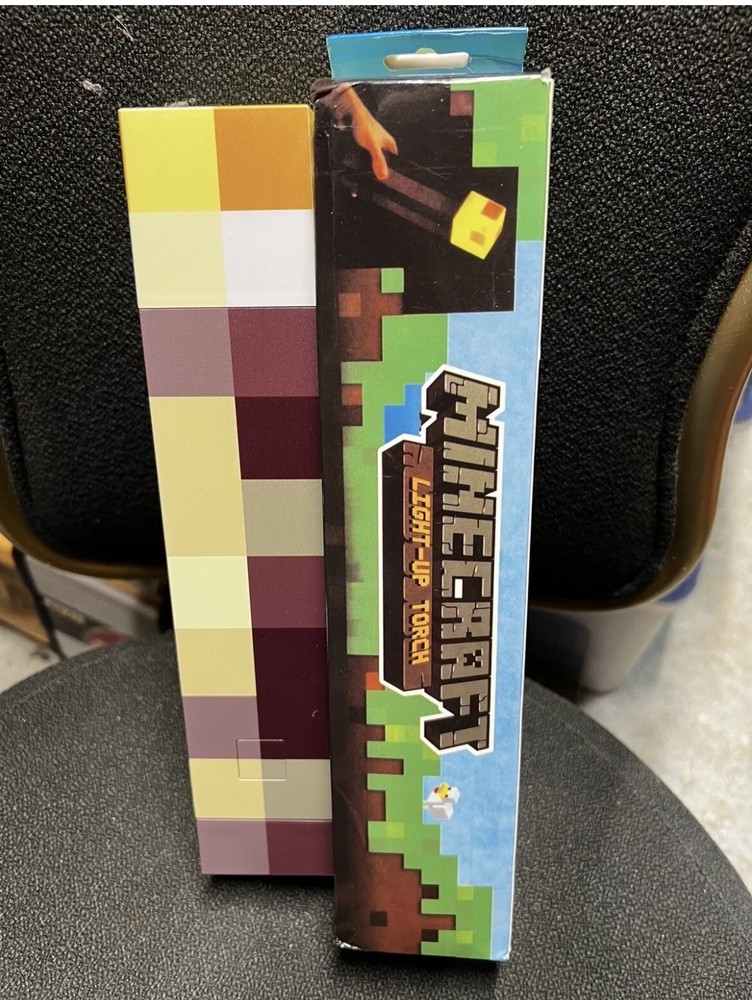 Kids Minecraft 11” Wall Torch Color Changing USB Rechargeable…New in Box