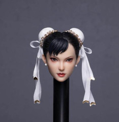 1/6 Chun Fighter Female Head Sculpt Movable Eyes For 12″ PHICEN Hot Toys Figure